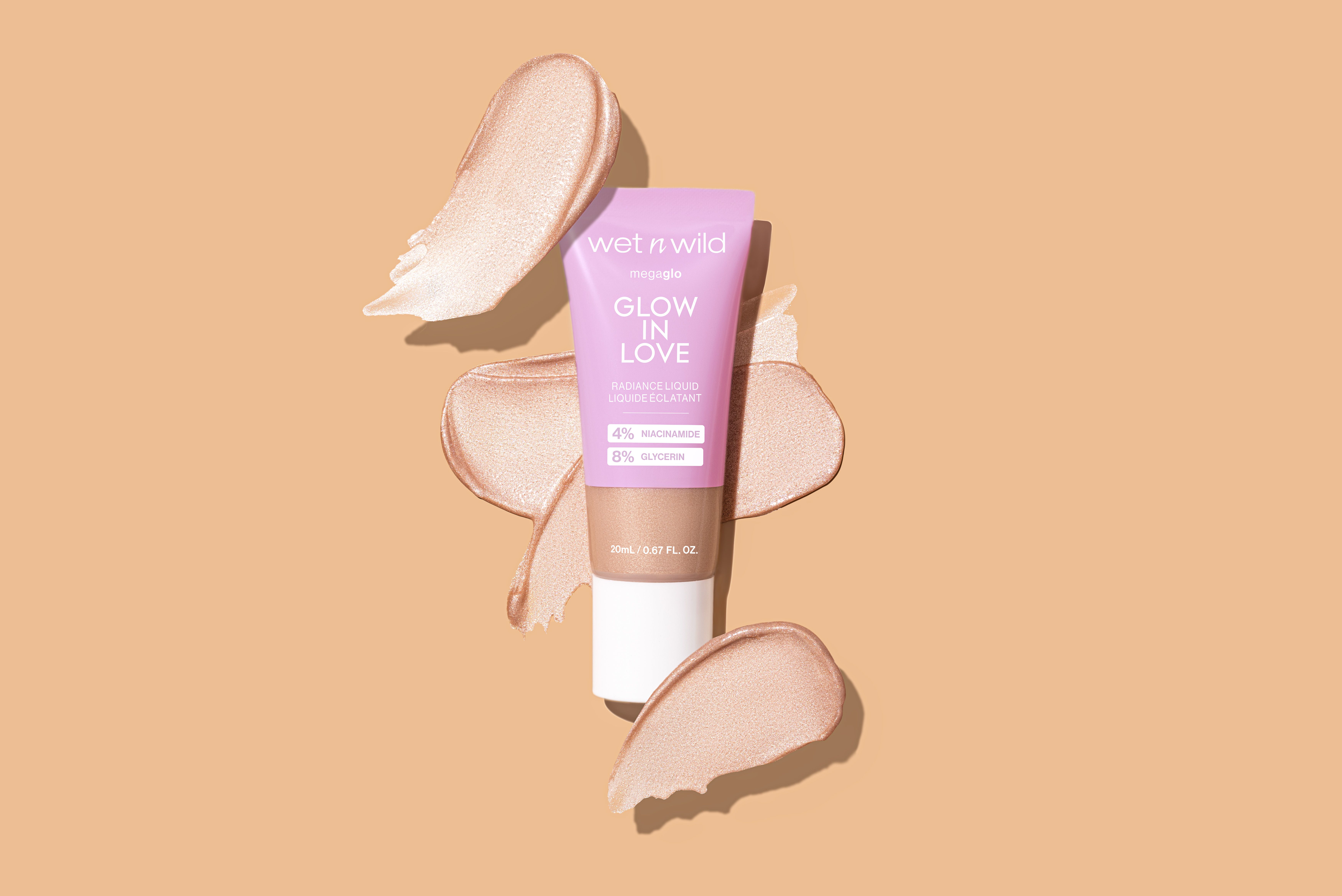 „Mega Go Glow in Love“ spindesio šviesinimo priemonė Švytėjimo suteikiantys pieštukai