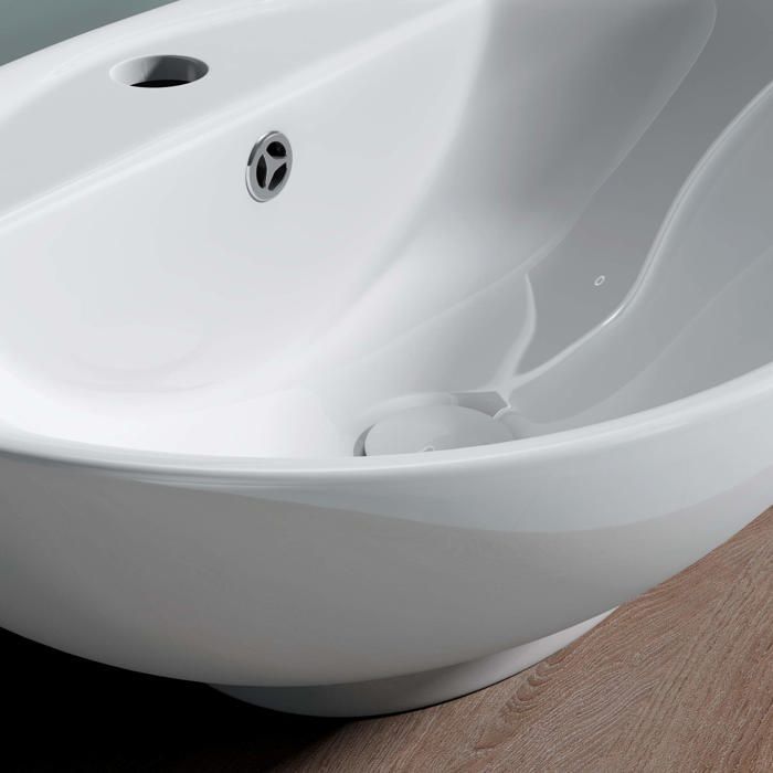 Lavabo de encimera blanco de 59 cm, Doporro Brussels302, 59x39x21cm