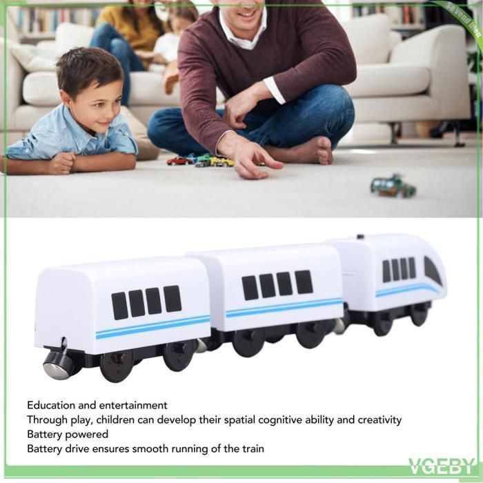 Set di trenini elettrici VGEBY, collegamento ad adsorbimento educativo, trenino giocattolo per giochi, tipo 3