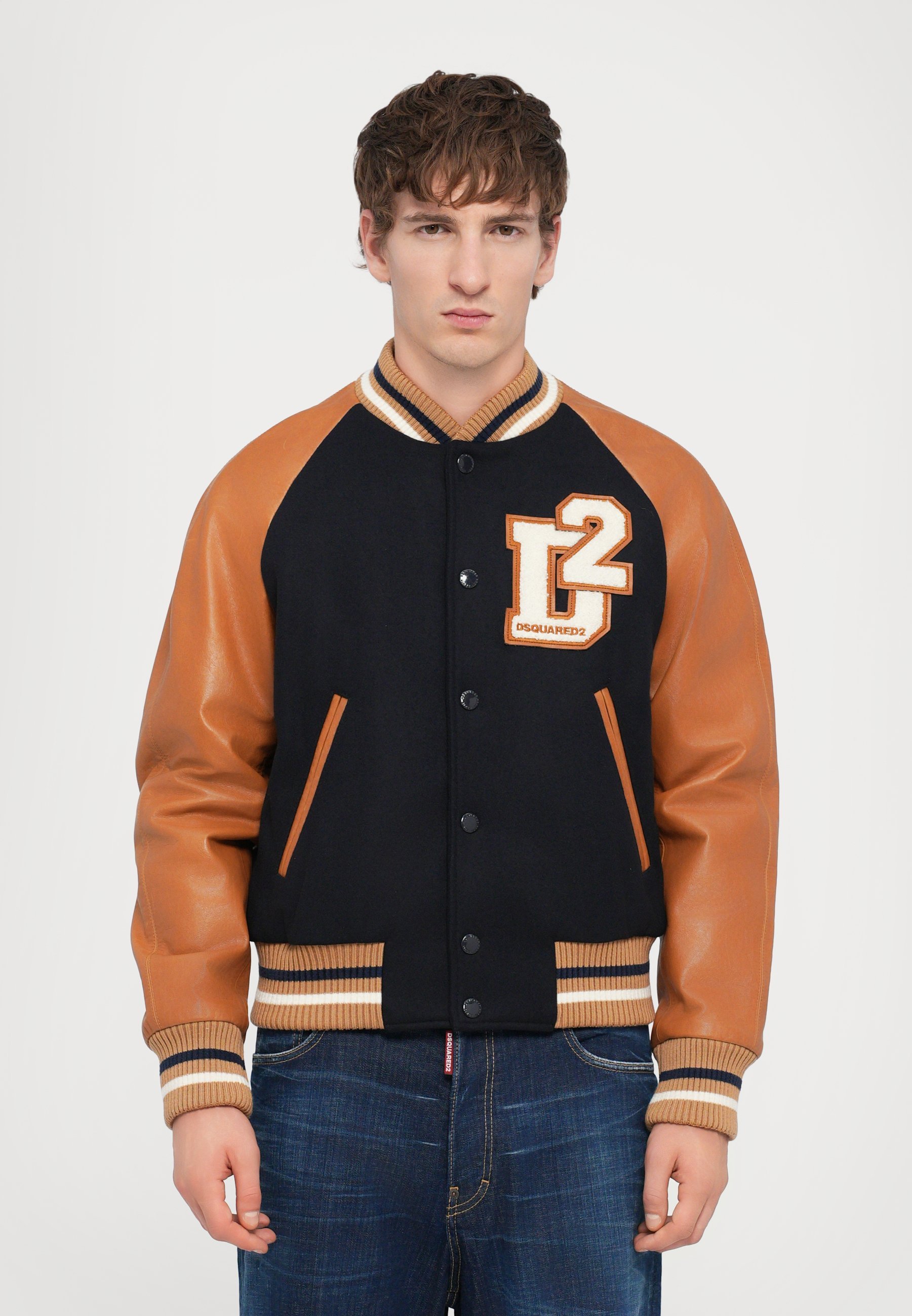 Dsquared2 VARSITY - Blouson aviateur - bleu foncé