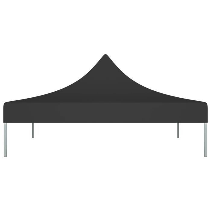 Techo para carpa de fiesta Home-7972 - Cenador de 3x3 m, negro, 270 g/m², para terraza, jardín o patio.