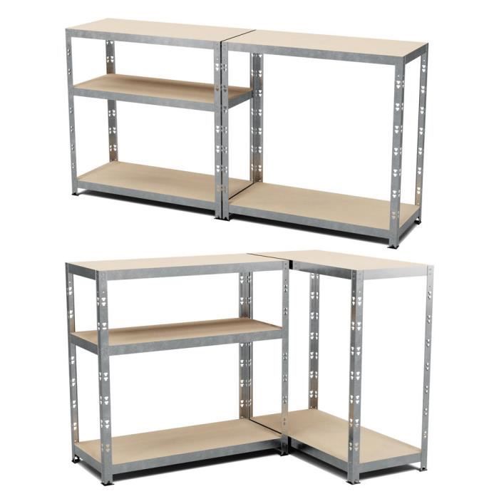 Estantería modular y versátil para taller, garaje, etc. Carga máxima: 875 kg - 180 x 90 x 40 cm - Gris