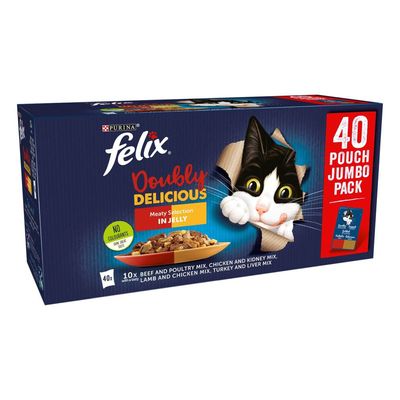 Felix – So gut wie es aussieht – Doppelt leckere Jumbo-Packung (40 x 100 g)