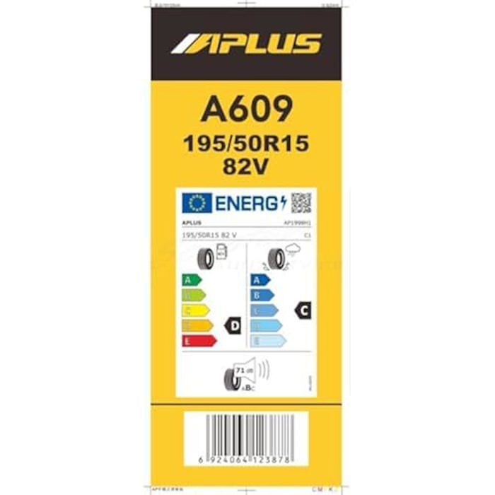 Sommerreifen - APLUS - 195/50 R15 - Tragfähigkeit 82 - Geschwindigkeit V - Touring