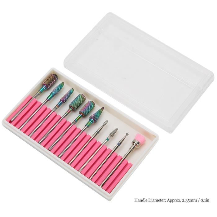 10-piece alloy nail polishing head set, nail art grinding head for dead skin removal, hygiene manicure