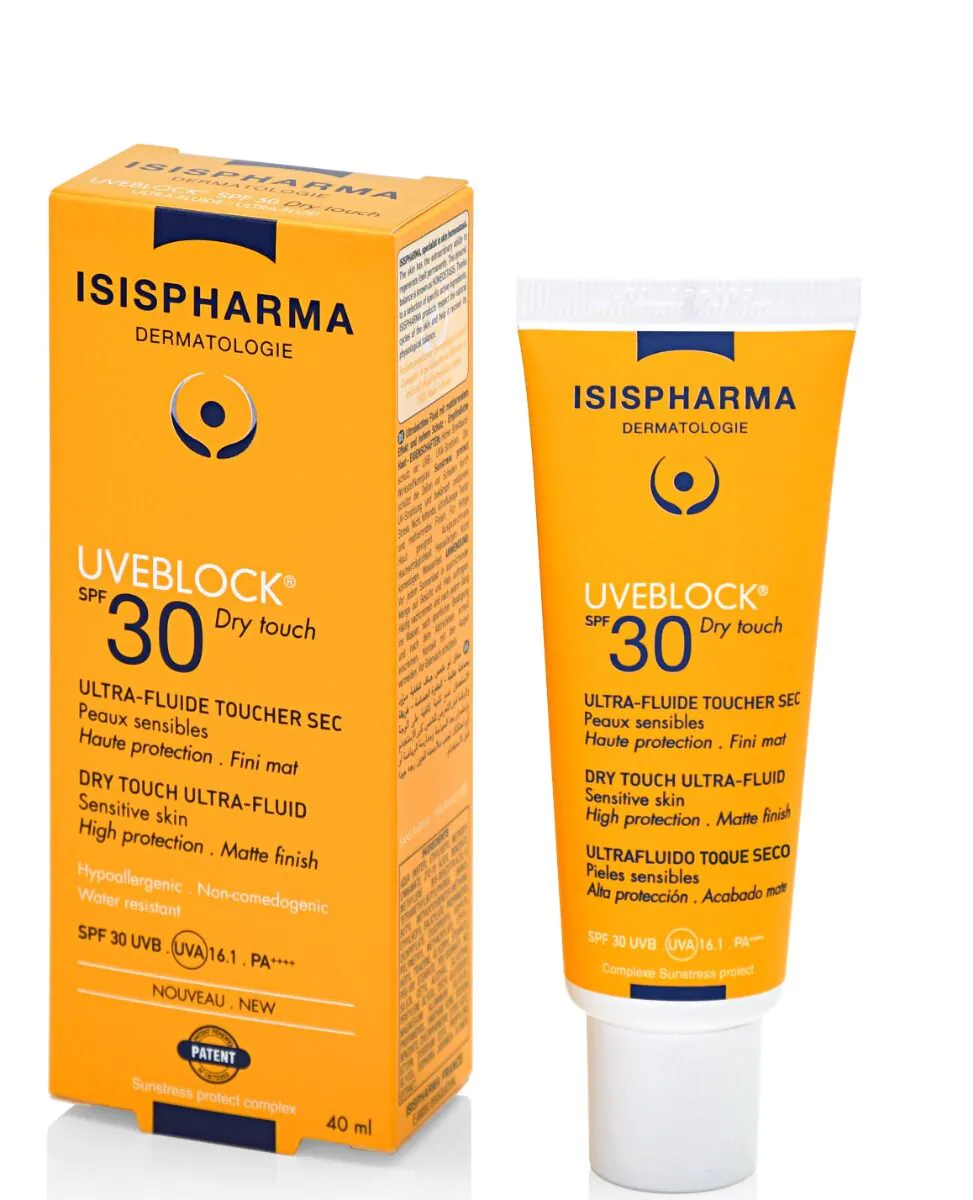 Isispharma Uveblock SPF30 - Ultralekki fluid dry touchbezbarwny 40ml