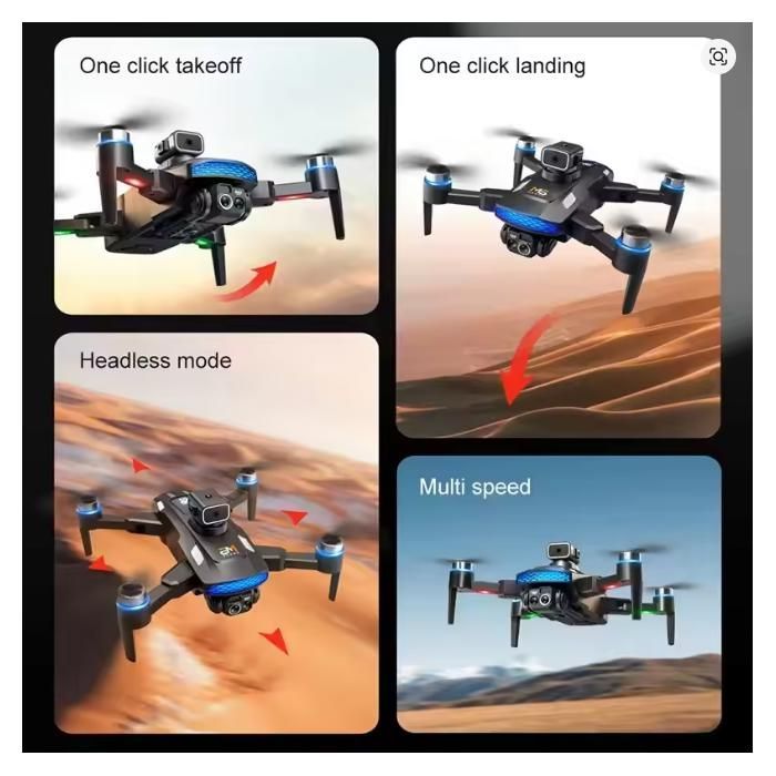 M6 Professional Drone 8K-2S-Battery-3 Camera 5G WIFI FPV UAV with Screen Remote Control RC Drone Avoidance Quadcopter