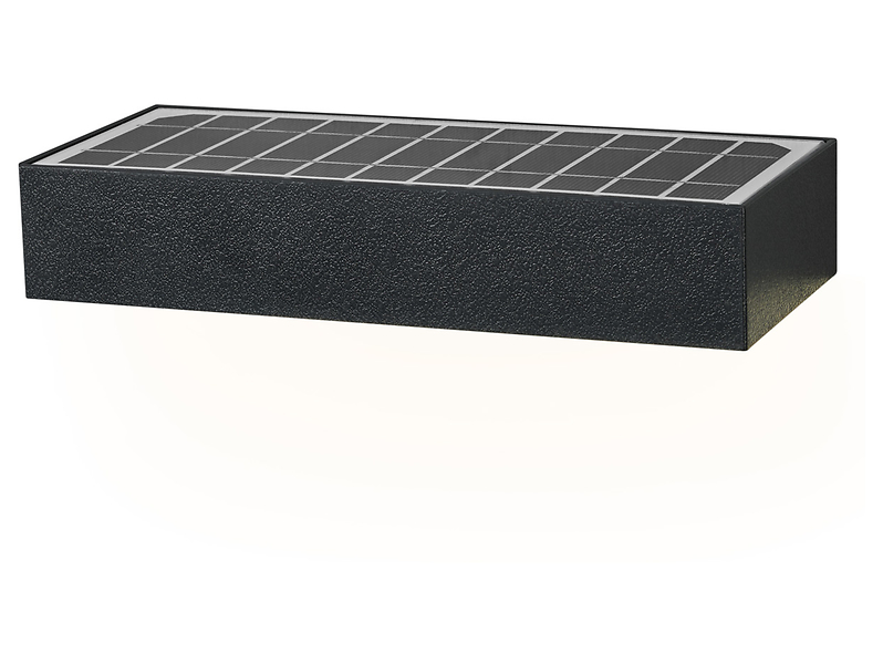 Kinkiet zewnętrzny Endura Solar LED 23 cm z czujnikiem dnia i nocy czarny