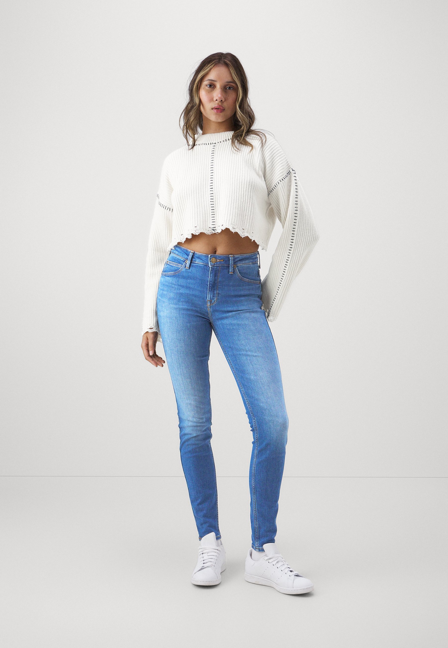Lee SCARLETT - Blugi Skinny Fit - denim albastru