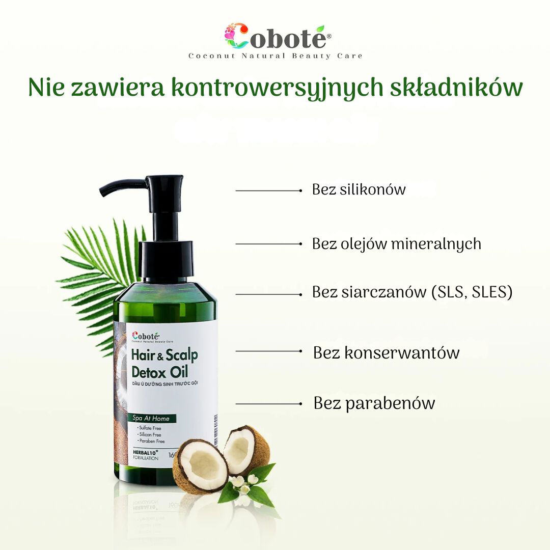 Olio detox per capelli e cuoio capelluto Coboté