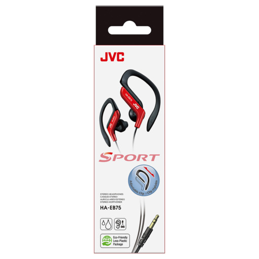 JVC HA-EB75-RN-U Kabelgebundene Clip-On-Sportkopfhörer