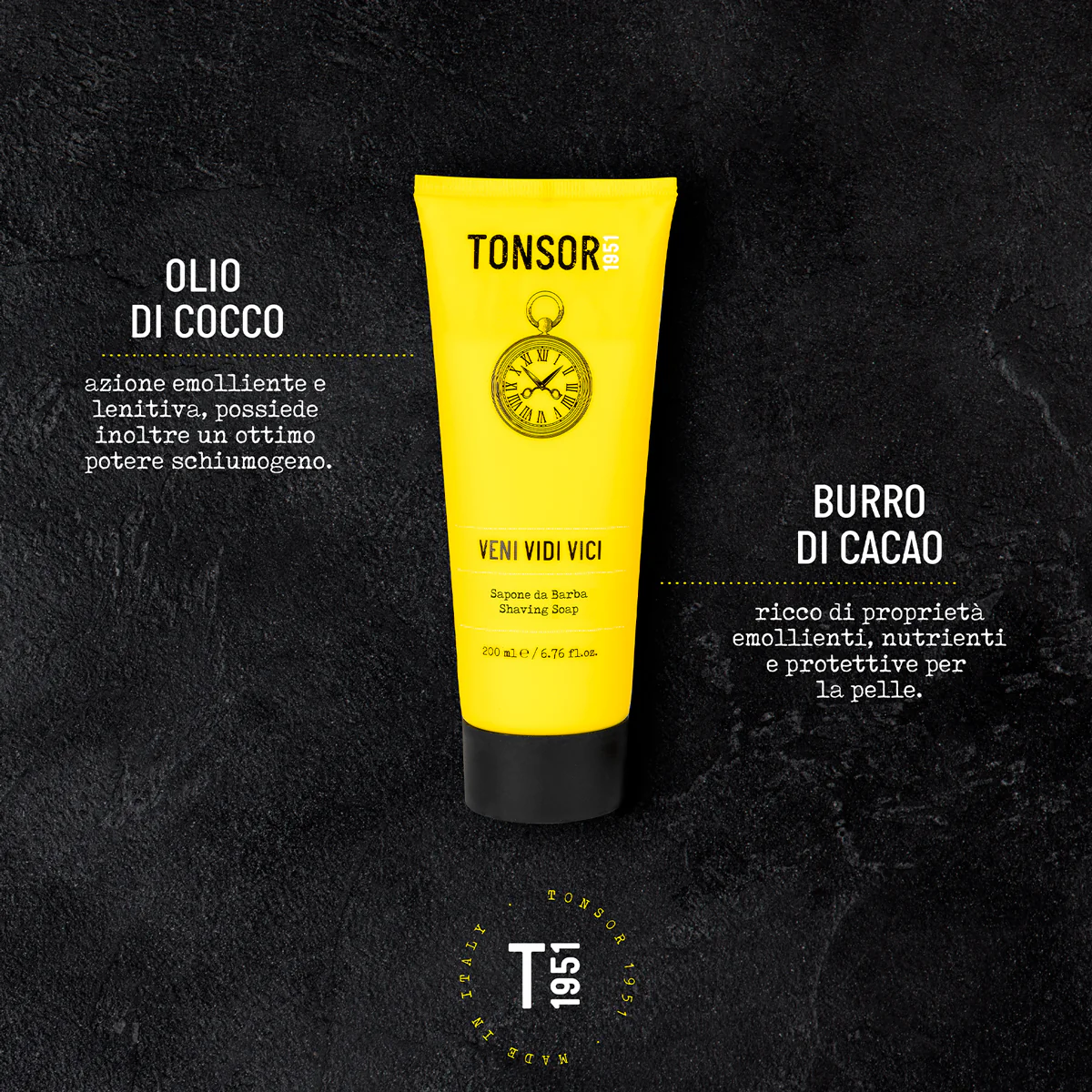 Rasatura e Cura della Barba Veni Vidi Vici Sapone Da Barba - Schiuma per Rasatura