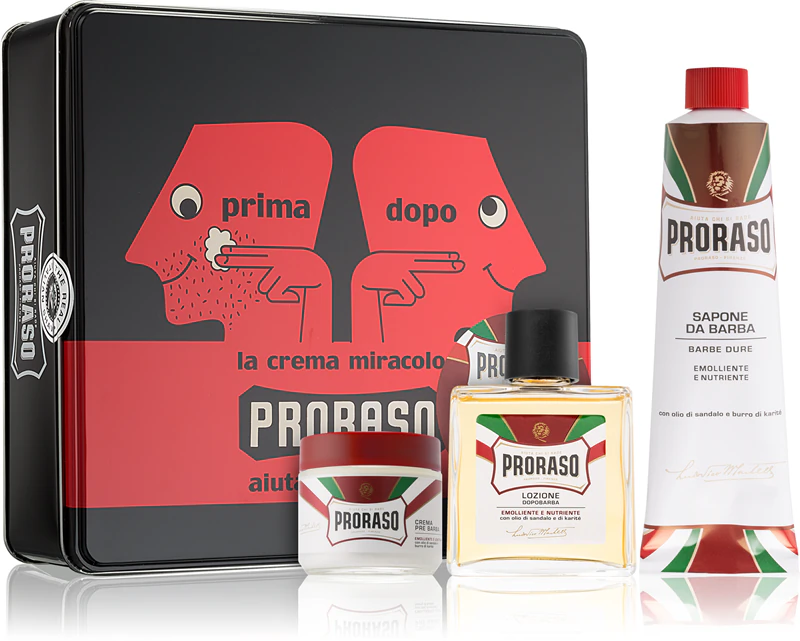 Proraso Complete Scheerset voor Heren Rood
