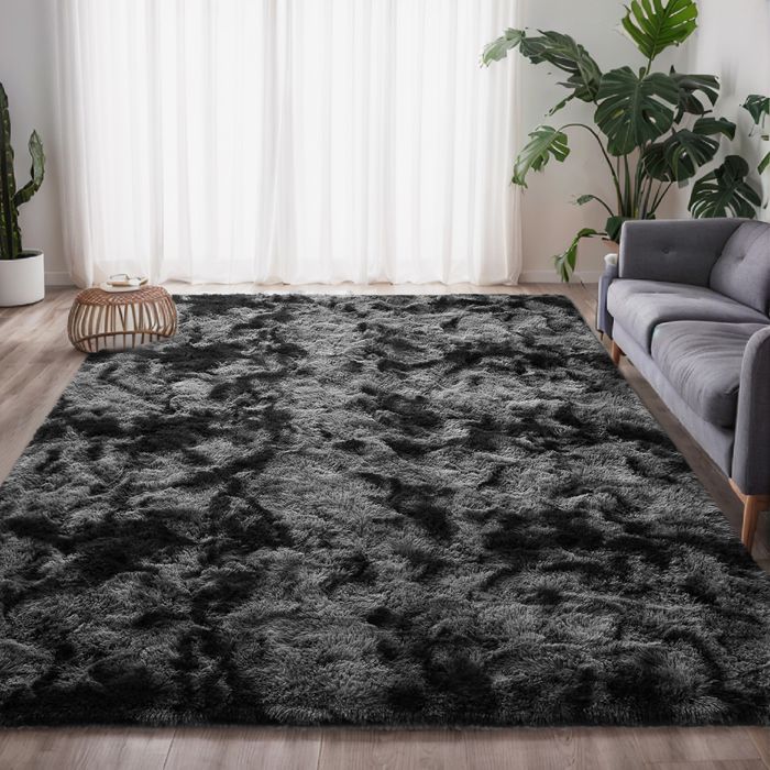 Tapis Salon , Frixovel Tapis Chambre 160x230CM , Dessous Antidérapant , Doux Moelleux , Gris Foncé