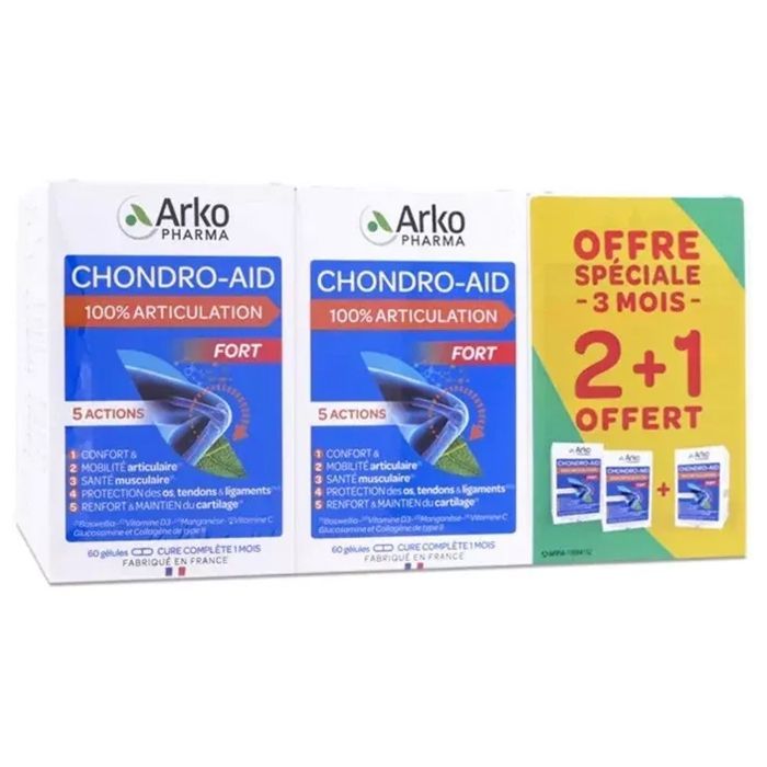 Arkopharma Chondro-Aid 100% Soporte Articular Pack de 3 x 60 Unidades
