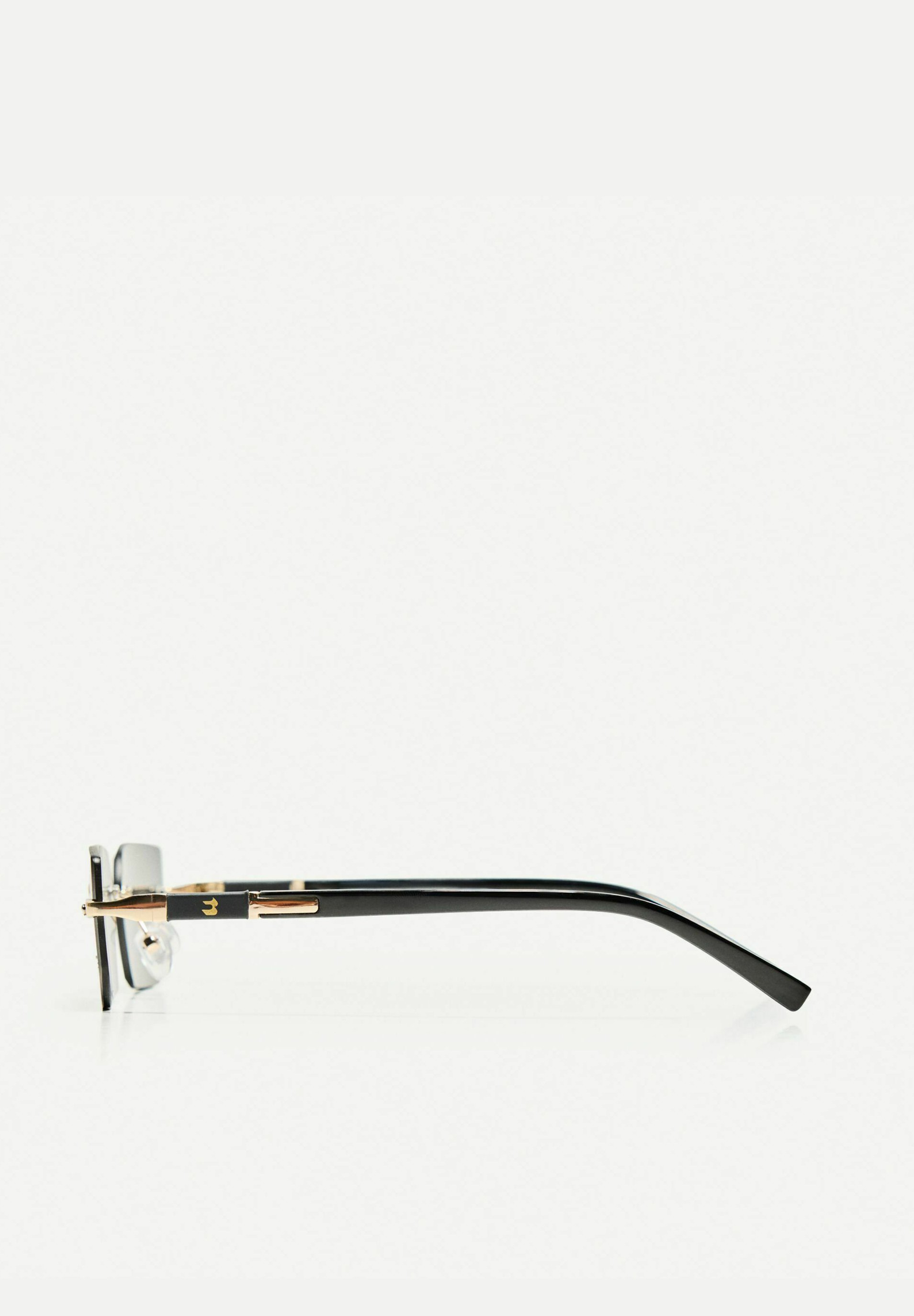 Bershka RECTANGULAR - Sluneční brýle - black