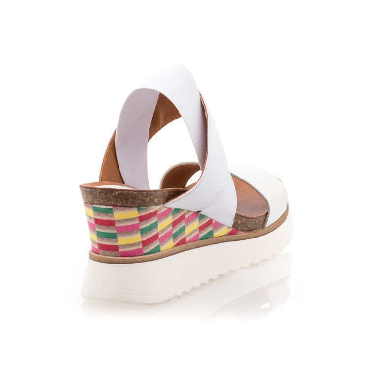 Weiße Damensandalen / Zehenfreie Schuhe