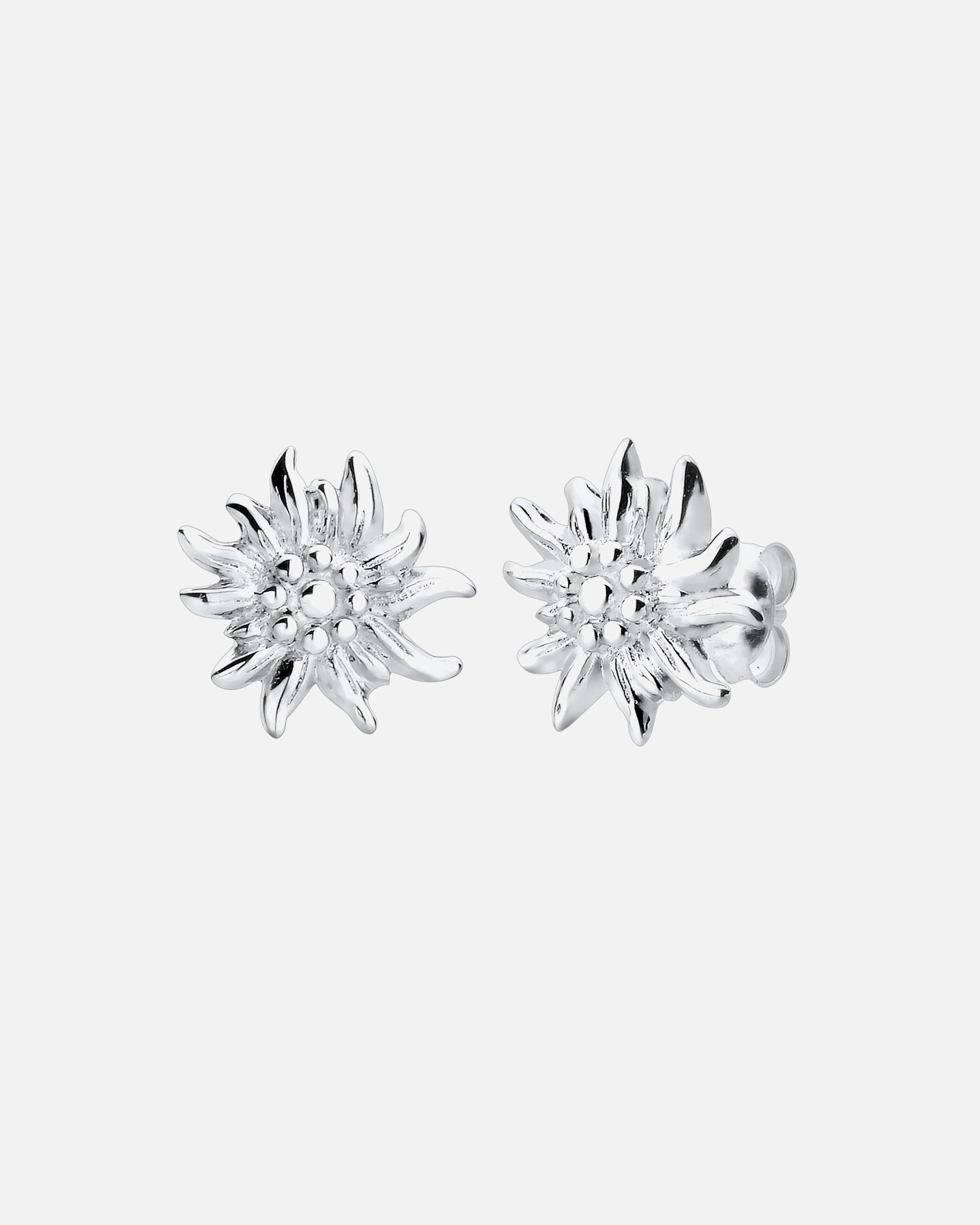 Elli Femmes Clous d'oreilles Édelweiss Traditionnel en Argent Sterling 925