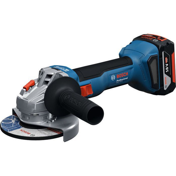 Meuleuses angulaires 125 mm - GWS 18V-8 - BOSCH - avec 2 Batteries 18V 4.0Ah - chargeur - L-Boxx - 06019N9002