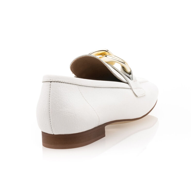 Hvite loafers/båtsko til dame