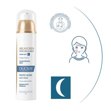 Ducray Melascreen Fotoaldring Nattkrem Anti-mørke flekker Nattkrem for ansiktet 50 ml 50 ml