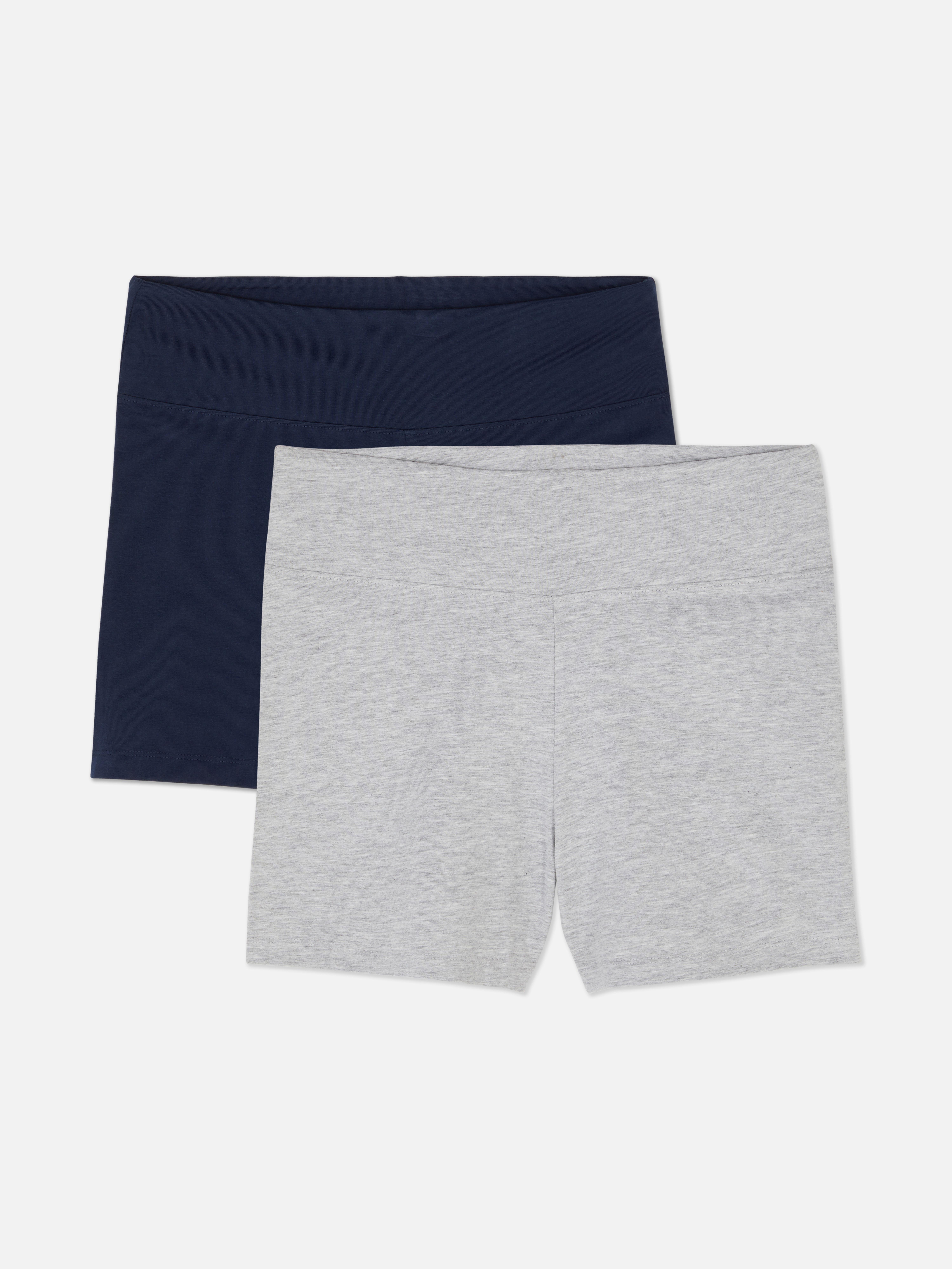 Pantaloni scurți de yoga cu talie înaltă, set de 2 Un set de doi pantaloni scurți de yoga pentru a-ți pune în valoare statul în cap