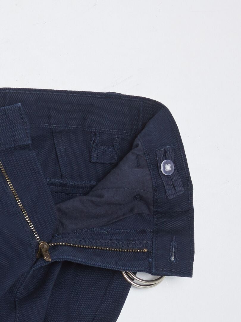 Chino shorts + riem - blauw