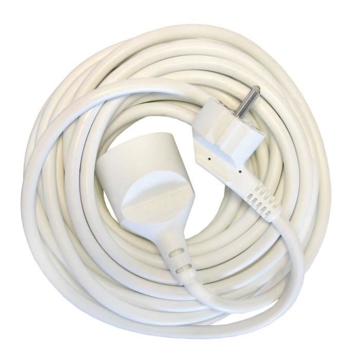 Cavo di prolunga CHACON HO5VVF 3 x 1,5 mm² - 10 m - Bianco