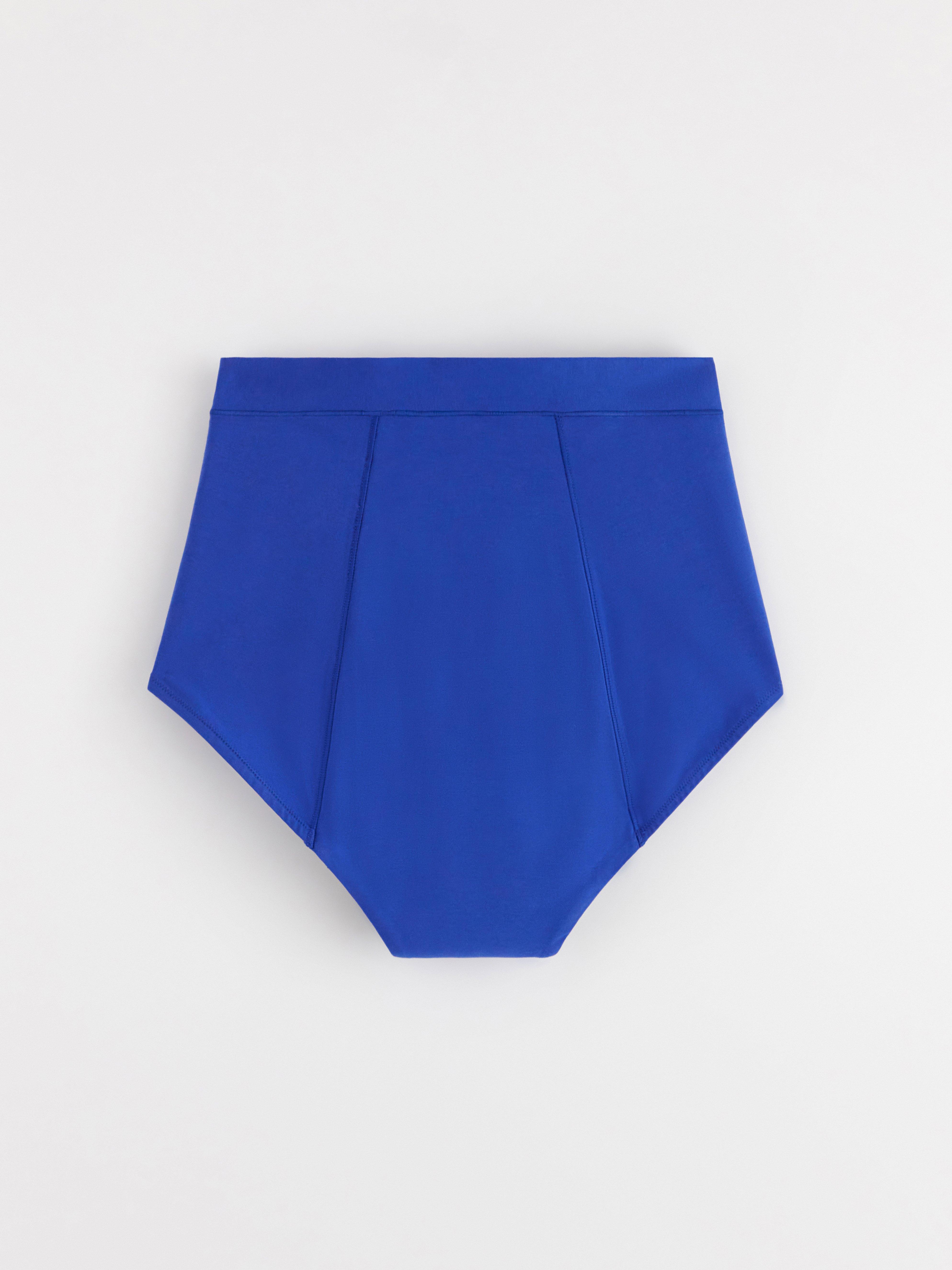 Superabsorberende menstruser – høy midje – Female Engineering Neon Blue
