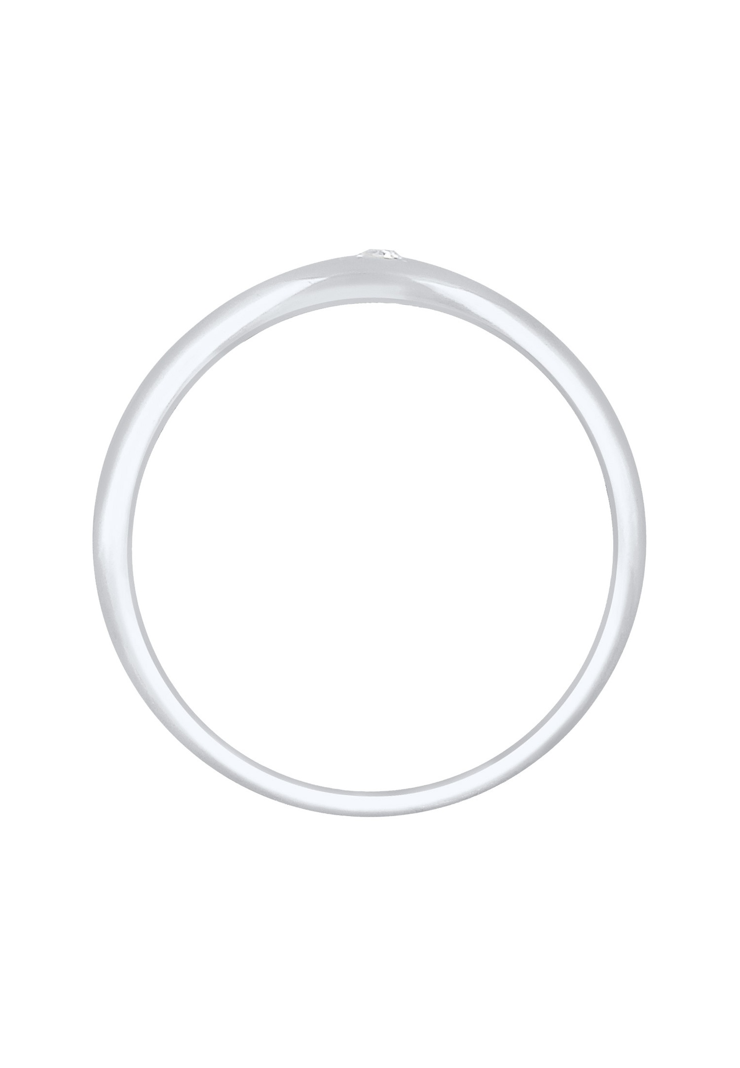 Elli Femmes Bague sceau étoile avec cristaux en argent sterling 925 plaqué or