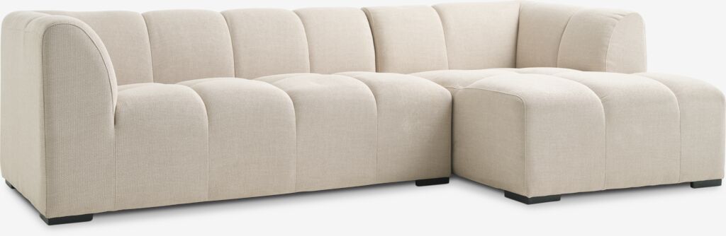 ALLESE sofa s ALLESE dnevnim ležajem, desni, bež tkanina