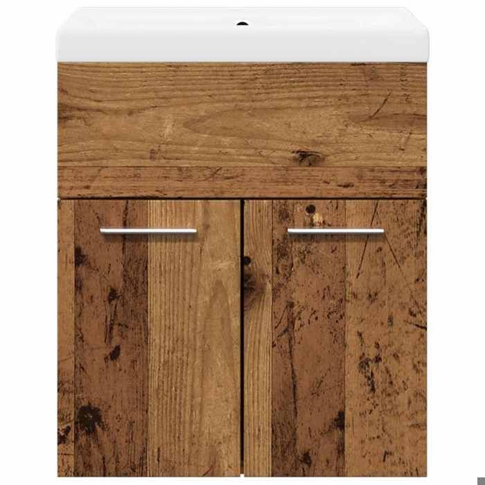 vidaXL 2-teiliges Badezimmermöbelset, Holzwerkstoff, 3328581