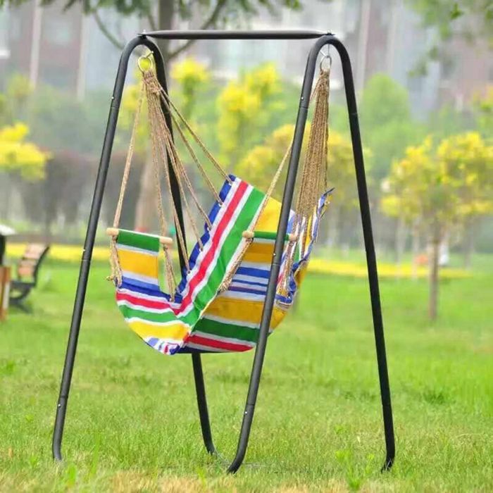 Columpio metálico - BLUETHY - Soporte para columpio de exterior - Capacidad de carga de 100 kg - 90*85*145 cm