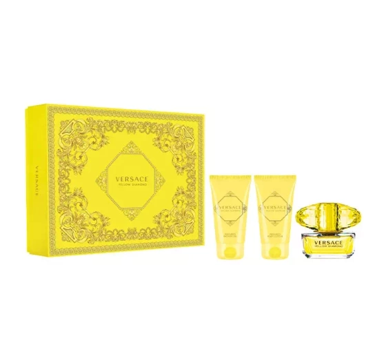 Versace Yellow Diamond woda toaletowa spray 50 ml   balsam do ciała 50 ml   żel pod prysznic 50 ml