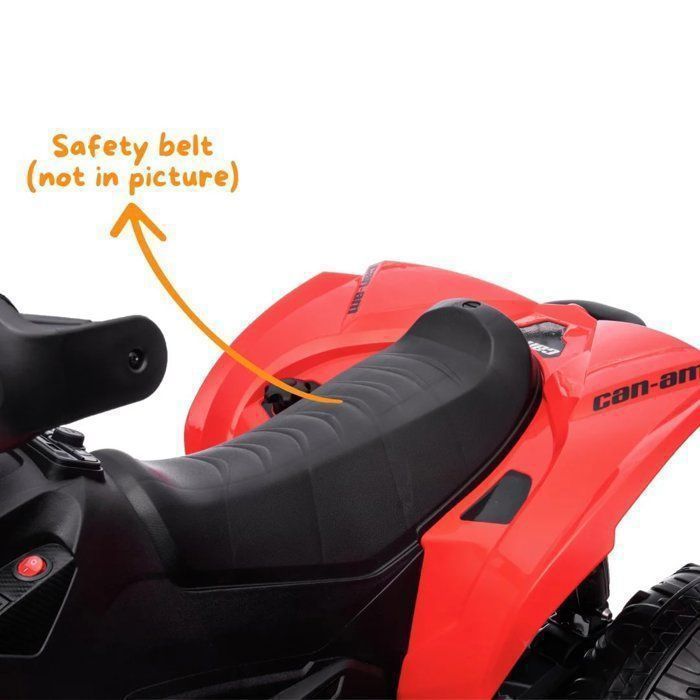 Quad eléctrico CAN-AM Renegade de 12 V - Rojo - Para niños de 3 a 7 años - Producto con licencia oficial - Tracción 4x4 - Neumáticos de EVA