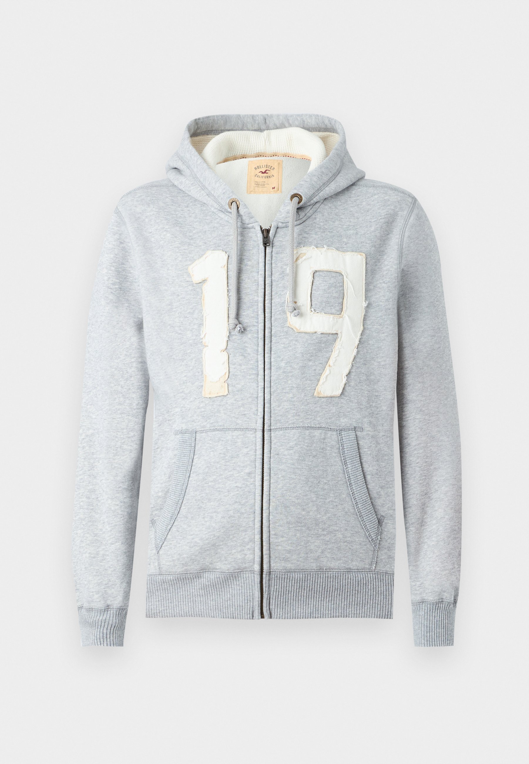 Hollister Co. SHRUNKEN WAFFLE LINED - Hoodie - grijs