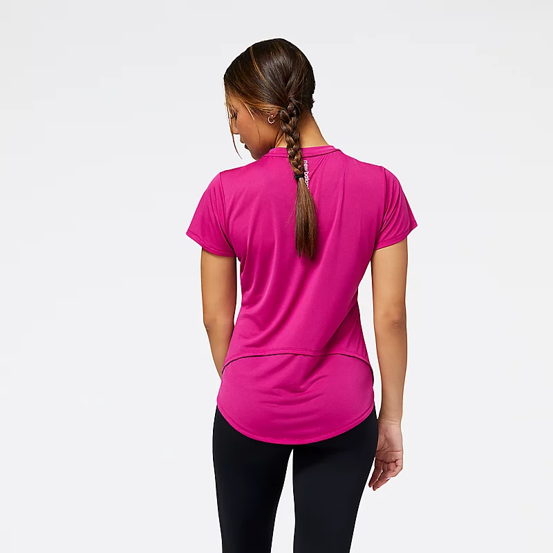 Női Accelerate rövid ujjú blúz - COSMIC ORCHID