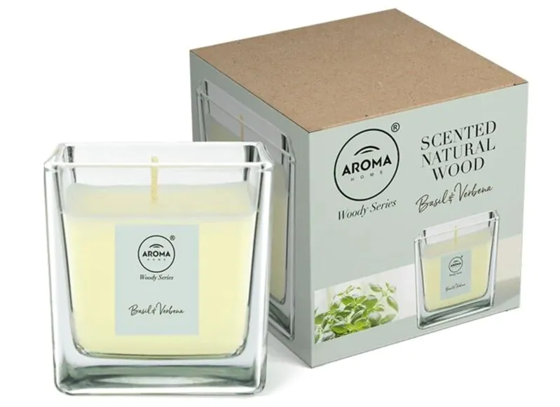 Aroma Home Woody Series Świeca Basil & Verbena