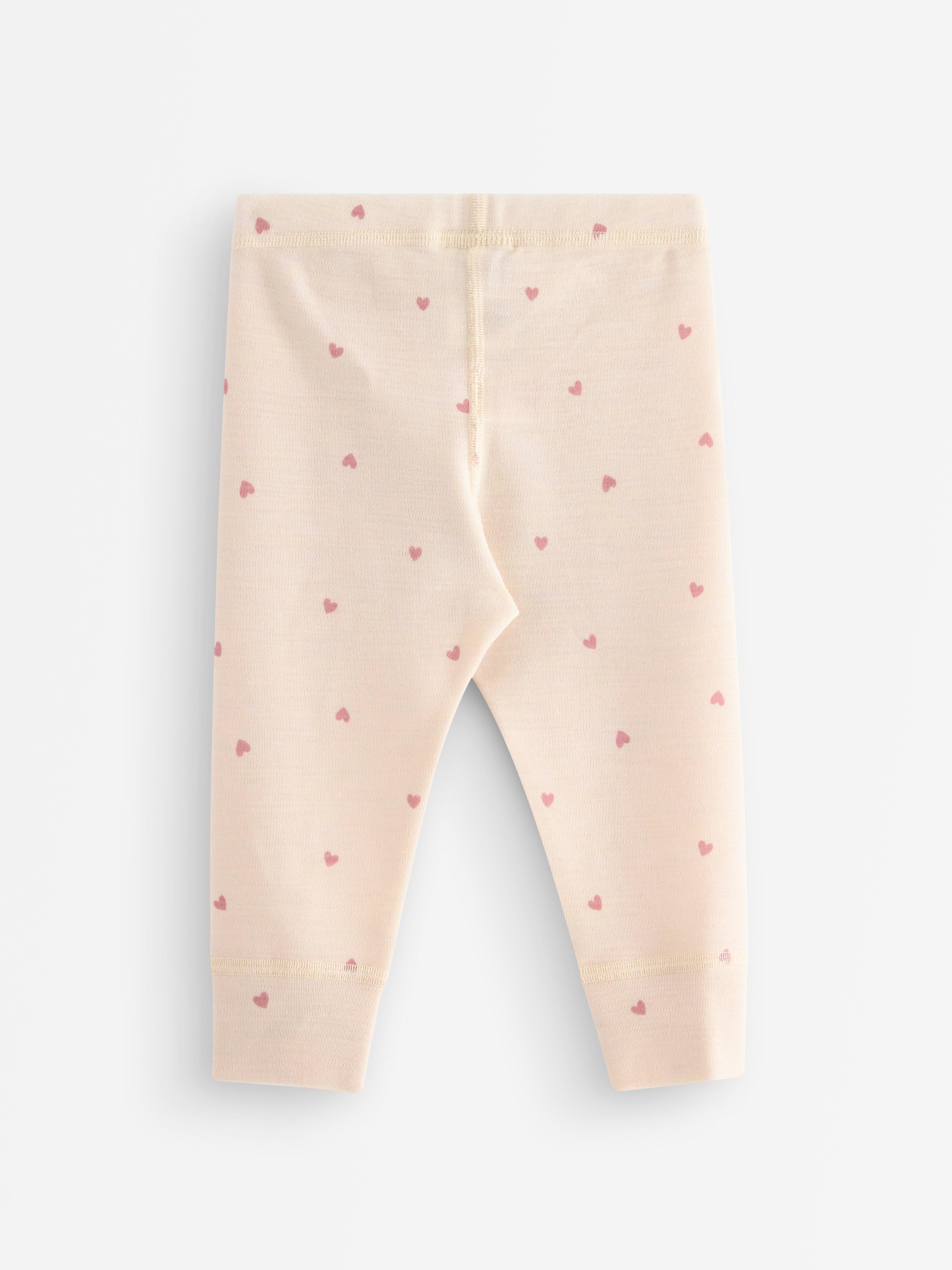 Leggings i merinoull Light Beige