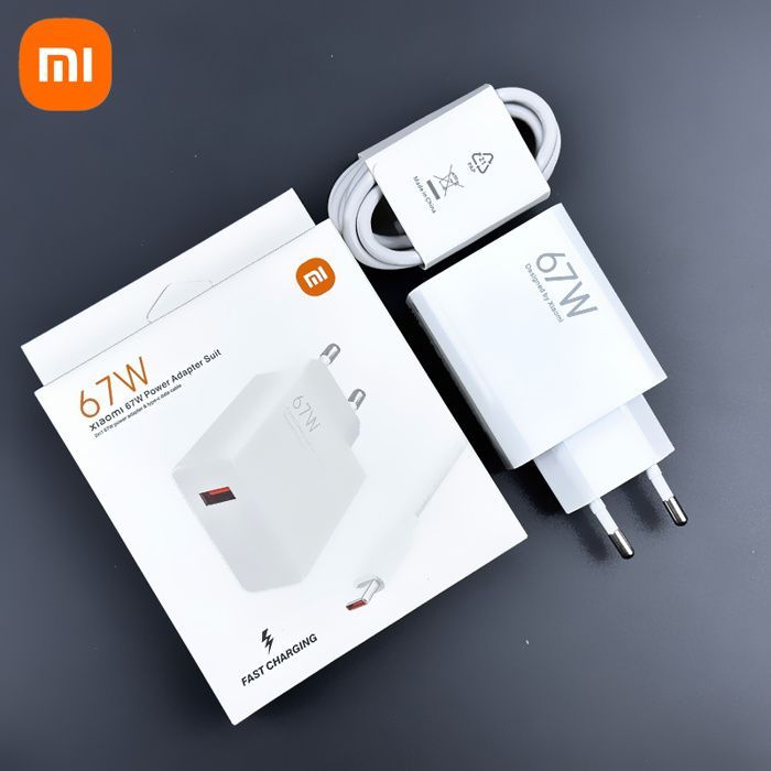 Caricabatterie rapido Xiaomi da 67 W, adattatore UE 6A, cavo USB Type-C per Note Pro, Mi 13 Lite, K60, K60E, K50, CIVI 3, 2, 67 W
