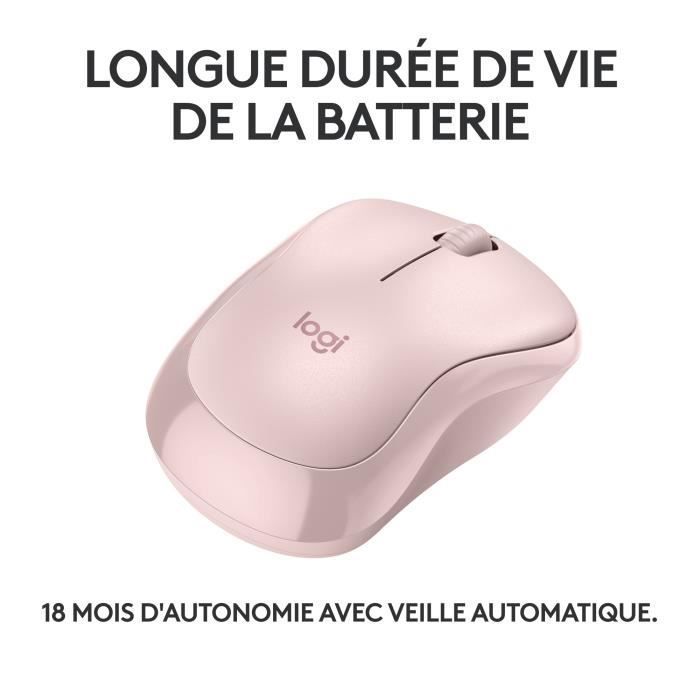 Ratón inalámbrico Logitech M240 Silent - Rosa