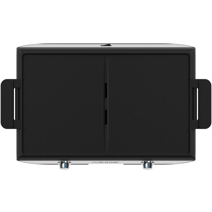 Elektrische bakplaat/grill - RIVIERA&BAR - Zwart en roestvrij staal - 2300 Watt - Anti-aanbakplaten