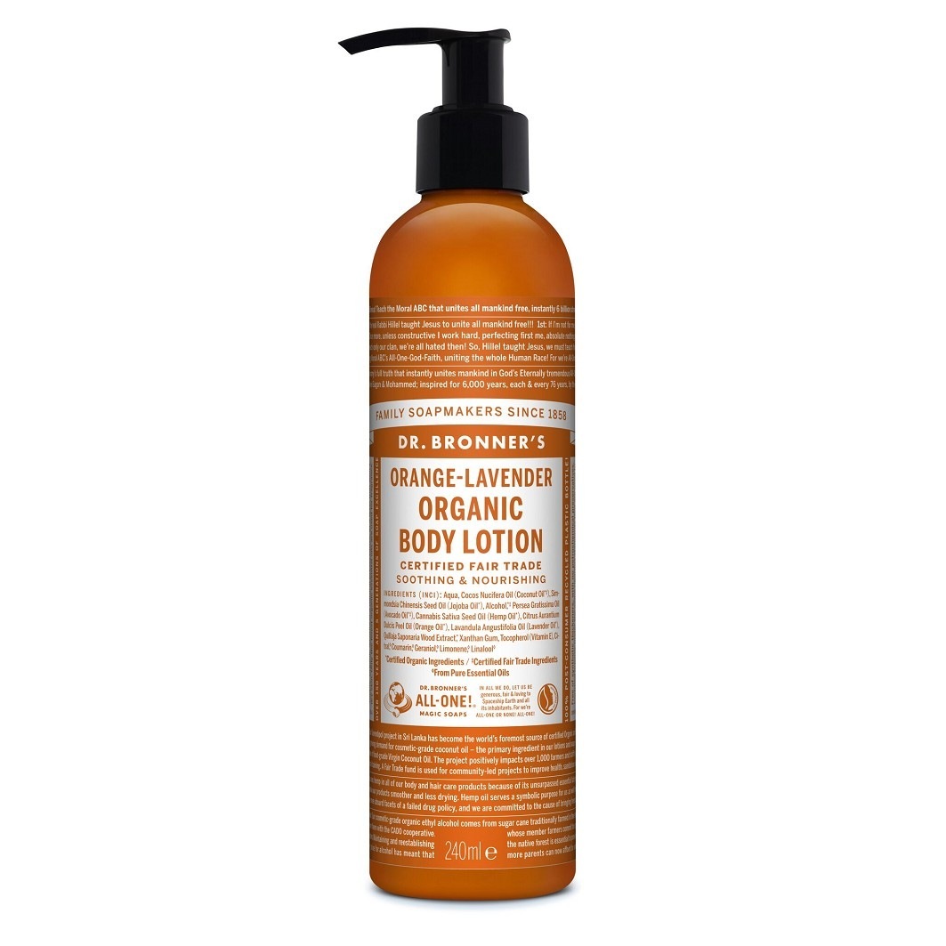 Telové mlieko Dr. Bronner's Pomarančovo-levanduľové - 240 ml