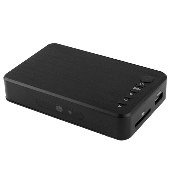 Mini Lecteur Multimédia Full HD 1080P HDd Carte SD USB Sortie HDMI Vga + SD 4Go YONIS