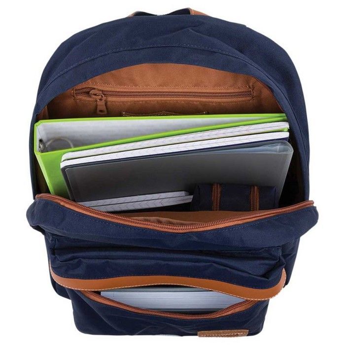 Tann's Alba school backpack for girls, navy blue, 18 L - 31 x 41 x 14.5 cm (recycled material)