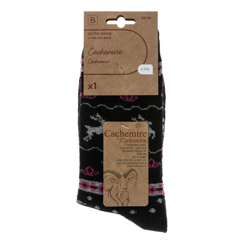Calcetines y medias negras para mujer
