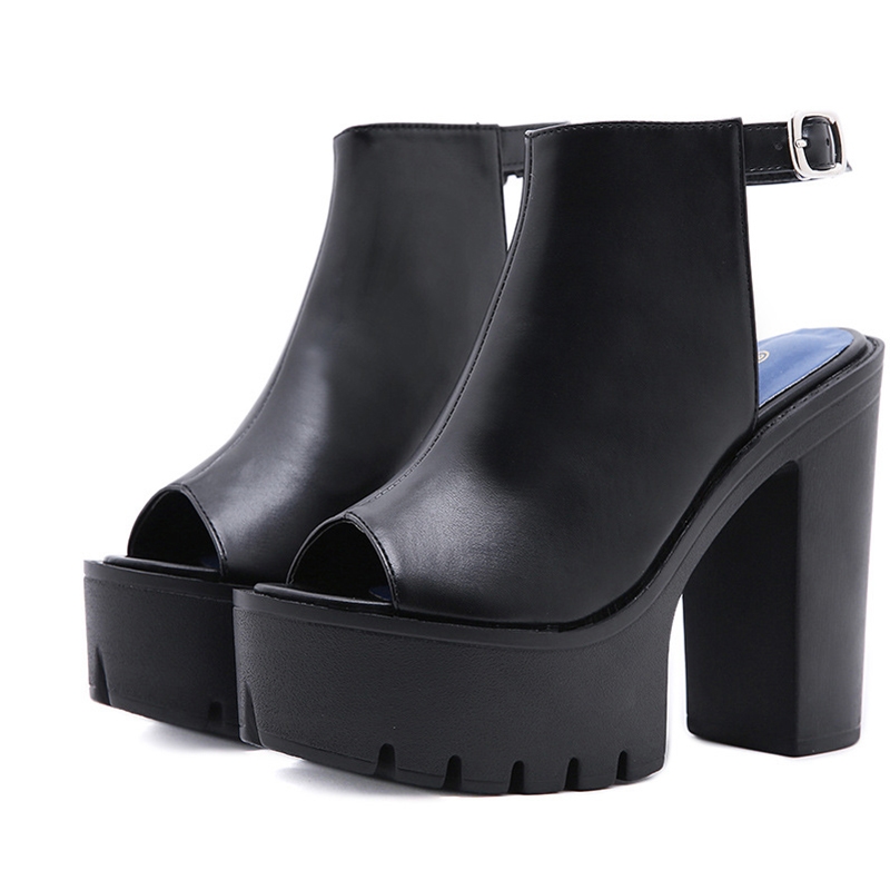 Summer New height increase women's shoes metal buckle Roman thick soled wedge sandals gladiator shoes T163 7