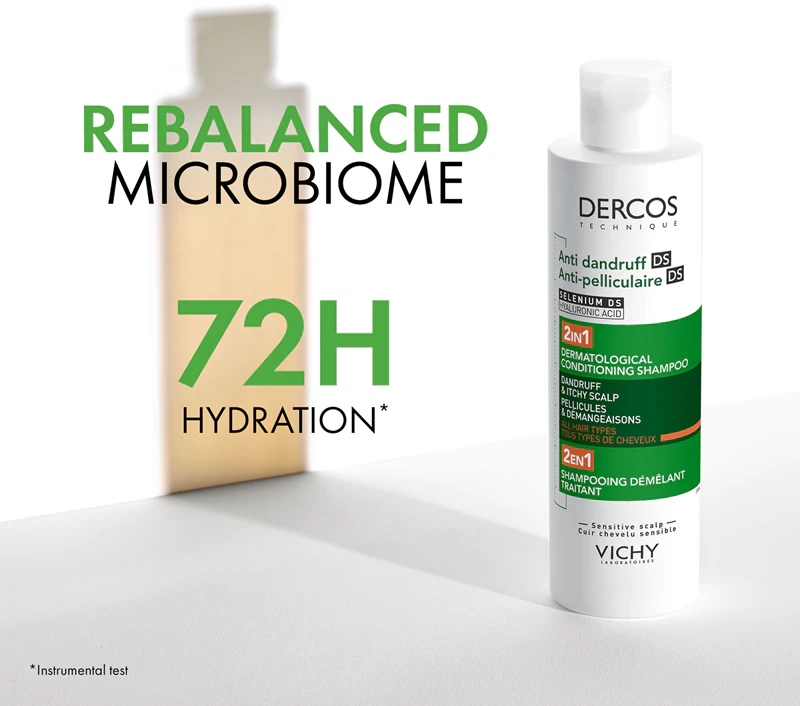 Shampoo e condicionador anticaspa 2 em 1 Vichy Dercos.