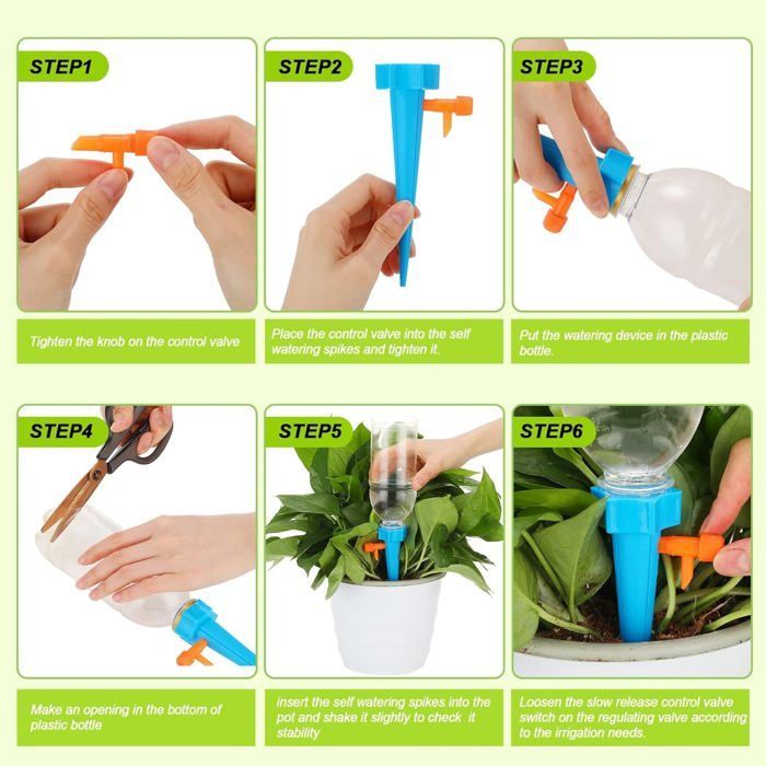 Druppelirrigatieset - MICHAEL NETWORK TECHNOLOGY - Automatische bewatering - Verstelbaar - 20 stuks - ABS-materiaal