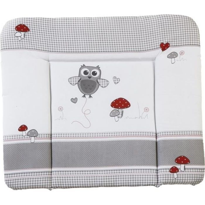 Cambiador suave ROBA - Sin ftalatos - 85x75 cm - Gris - Blanco - Rojo - Unisex - Bebé